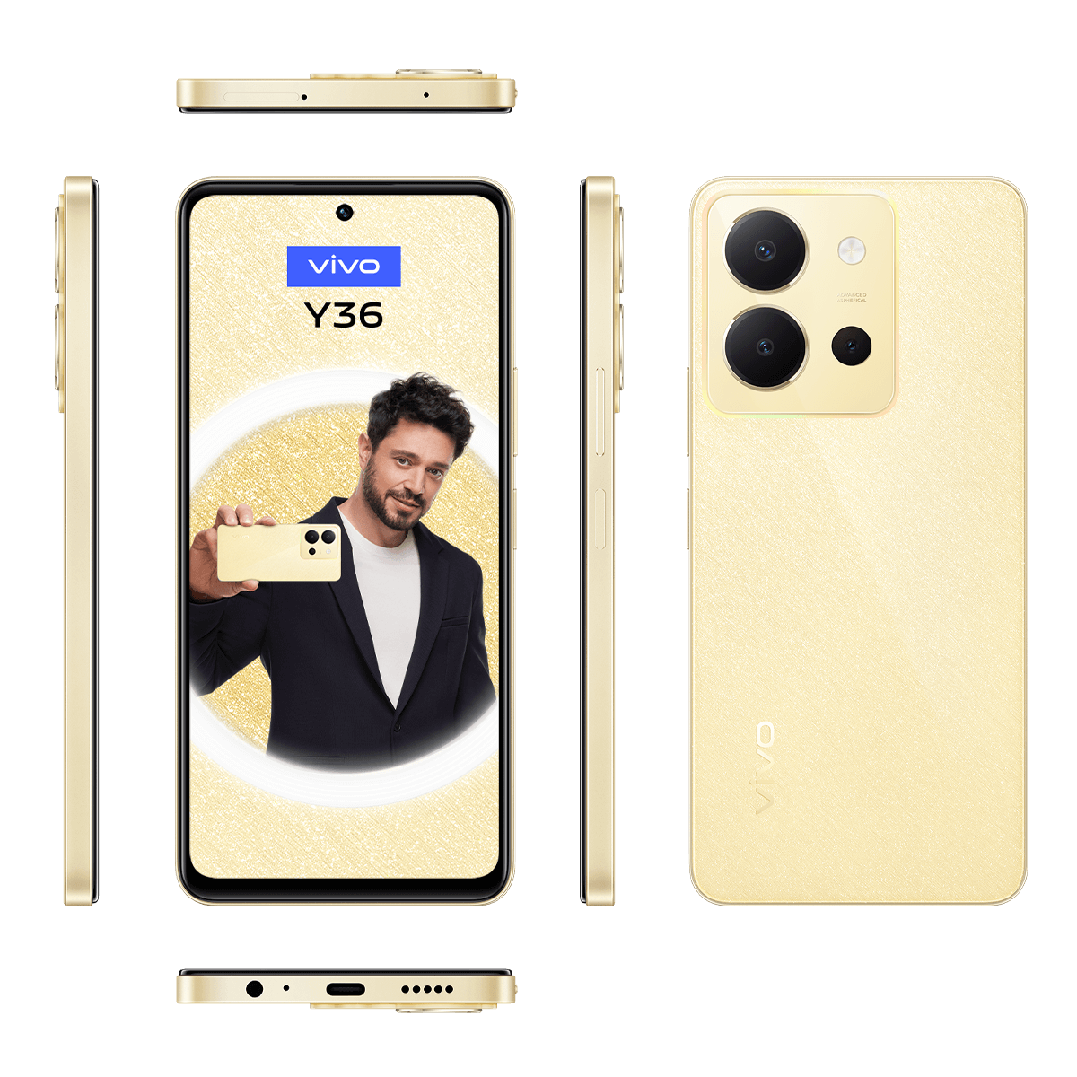 vivo Y36 8GB+128GB Altın Sarısı_6